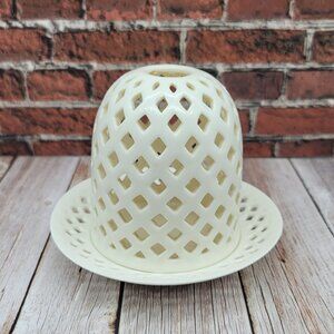 SOLD OUT Vintage Nostalgia by Skye McGhie Weave Ceramic Fairy Lamp Candle Holder